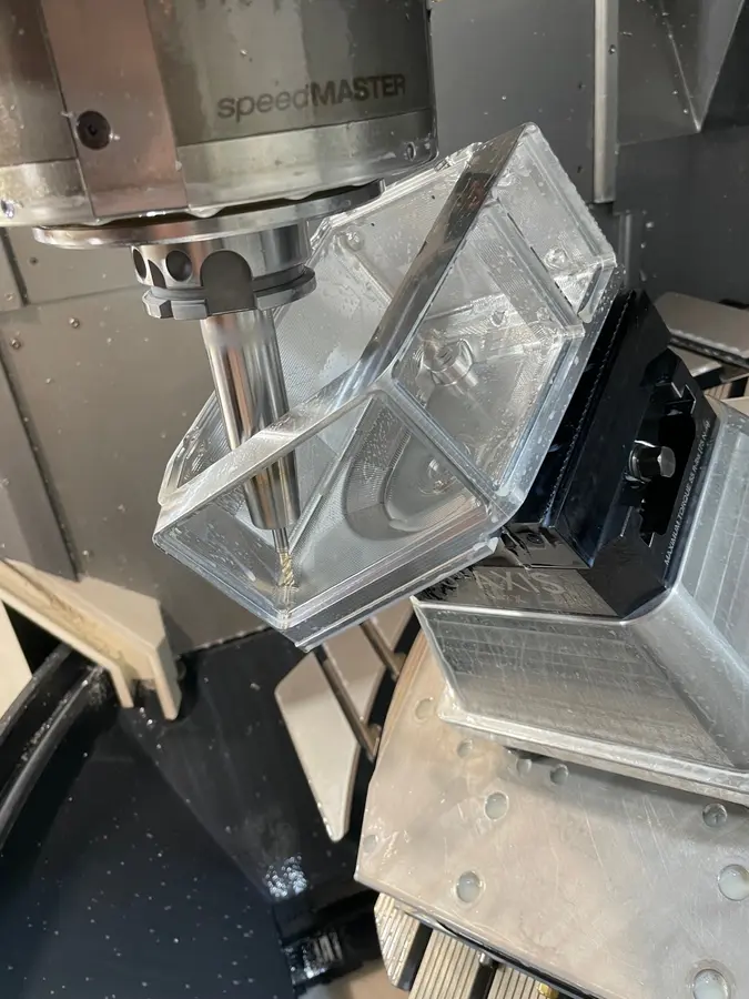 5-axis simultaneous machining of polymer component at Shape AS